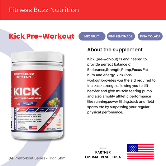 KICK HIGH STIM PRE-WORKOUT (PINK LEMONADE)