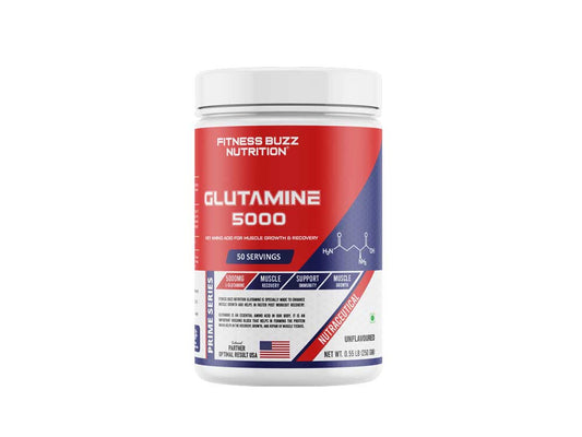 Fitness Buzz Nutrition Glutamine 5000 | The Best Supplement for Muscle Recovery and Growth