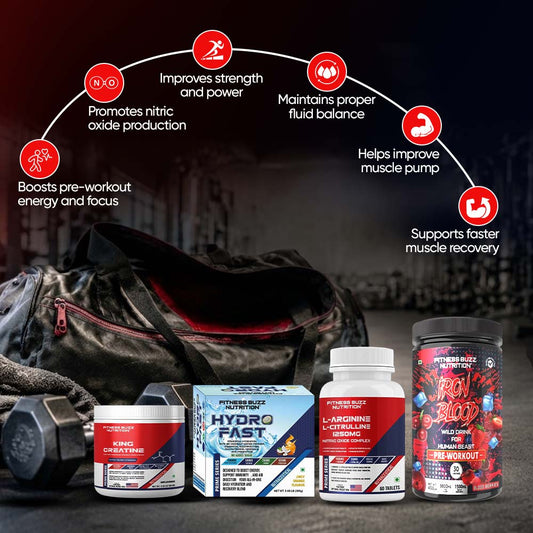 Iron Blood + L-Arginine + L-Citrulline + King Creatine + HydroFast