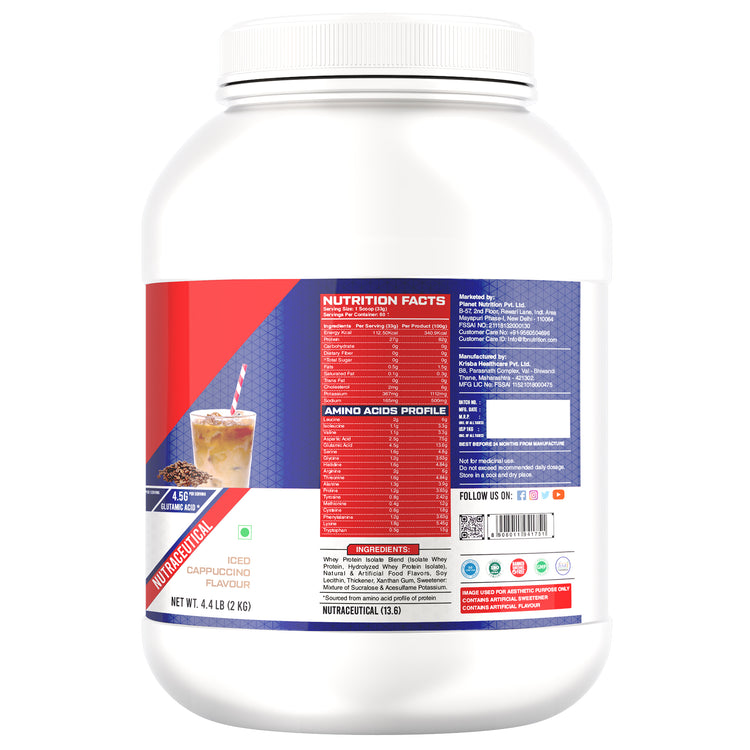 FITNESS BUZZ NUTRITION HYDRO1 WHEY ISOLATE 2KG (ICED CAPPUCCINO )