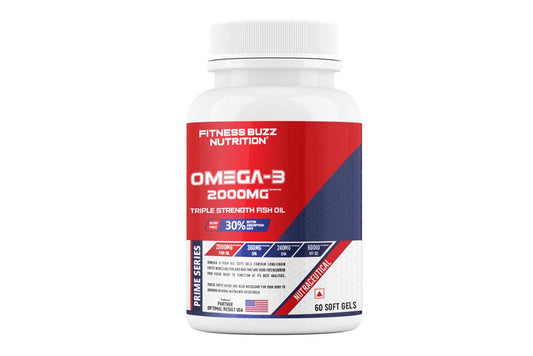 FITNESS BUZZ BURPFREE Omega 3 FISH OIL 2000MG-60 Softgels