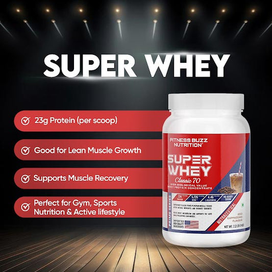 FB Nutrition Super Whey Protein,  Abundant in digestible whey protein & Lysine, good for lean muscle growth,