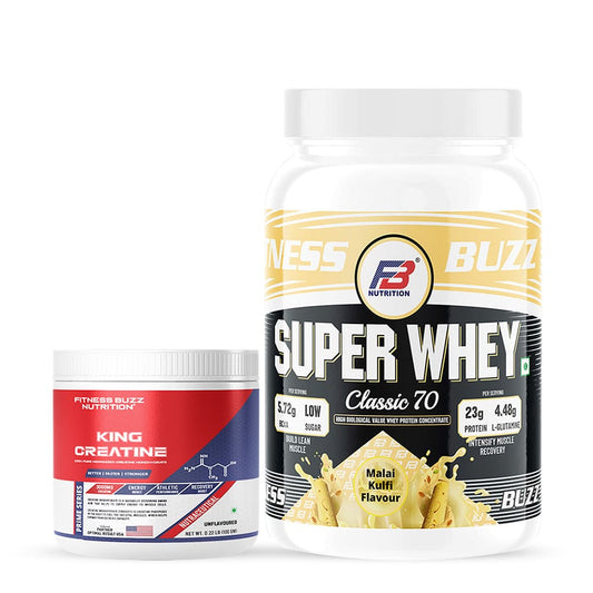 Super Whey (1kg) with King Creatine Monohydrate (100g)